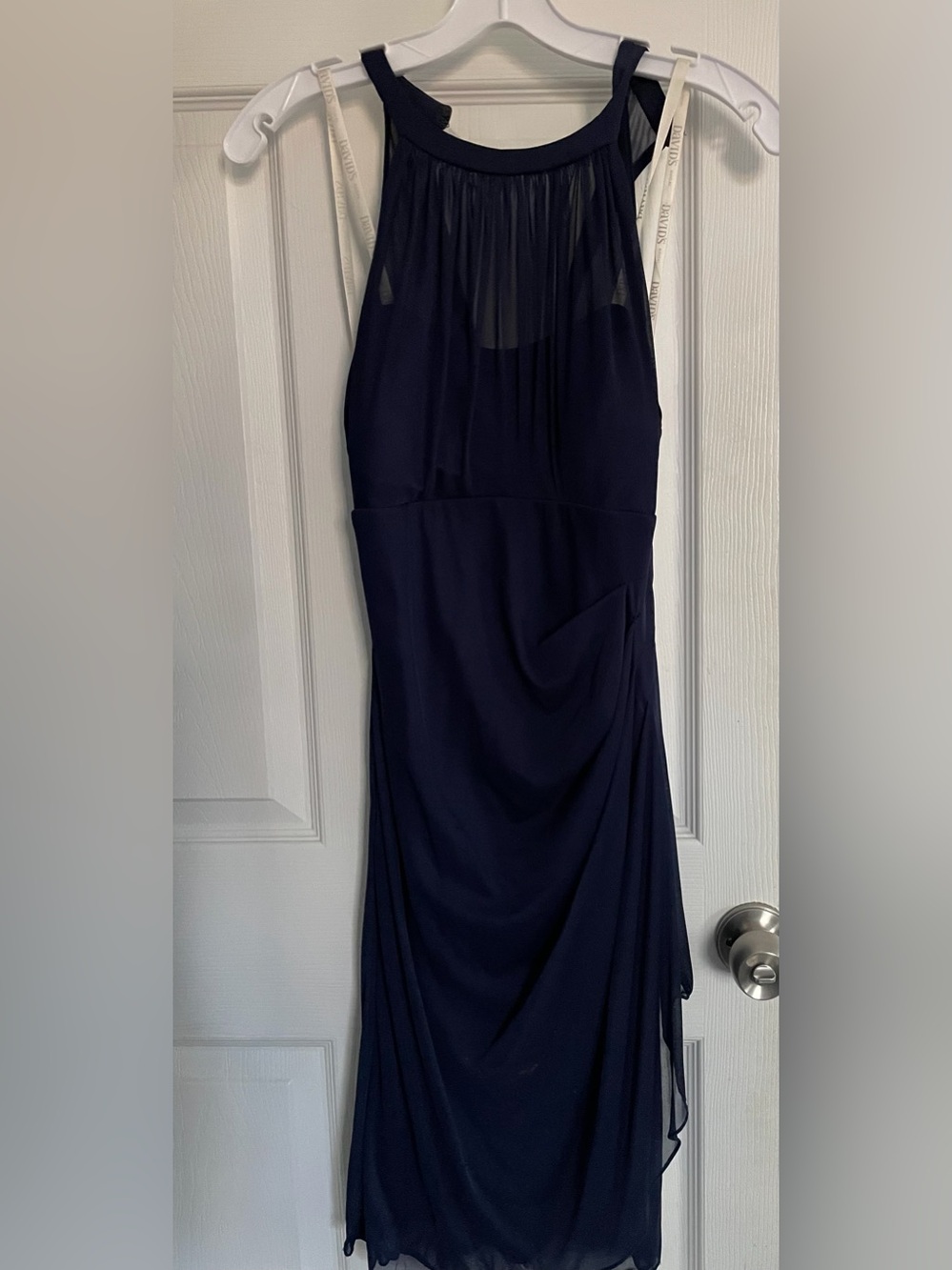 Navy Halter Midi Dress from David’s Bridal